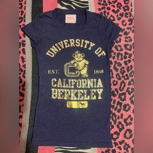 Vintage PINK Victoria's Secret California Golden Bears UOCB rhinestone shirt